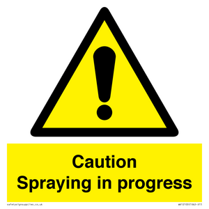 Caution Spraying in progress